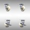 Service Caster 4 Inch Stainless Steel Nylon Swivel Caster Set with Roller Bearings 2 Brakes SCC SCC-SS30S420-NYR-2-TLB-2 - alternate 1